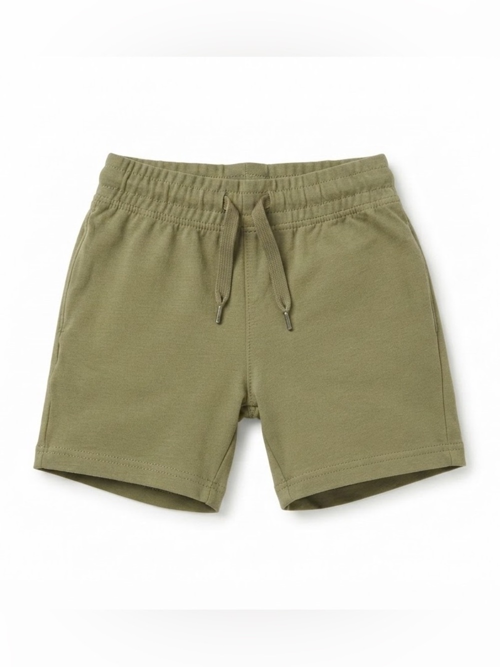 Primark Shorts Boys Size 5-6 Years Olive Green Knit Drawstring Casual Good